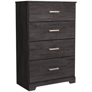 ashley furniture belachime four drawer engineered wood chest in black
