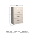 Ashley Furniture Stelsie Four Drawer Engineered Wood Chest in White