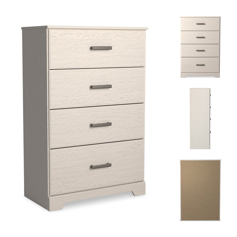 Ashley Furniture Stelsie Four Drawer Engineered Wood Chest in White