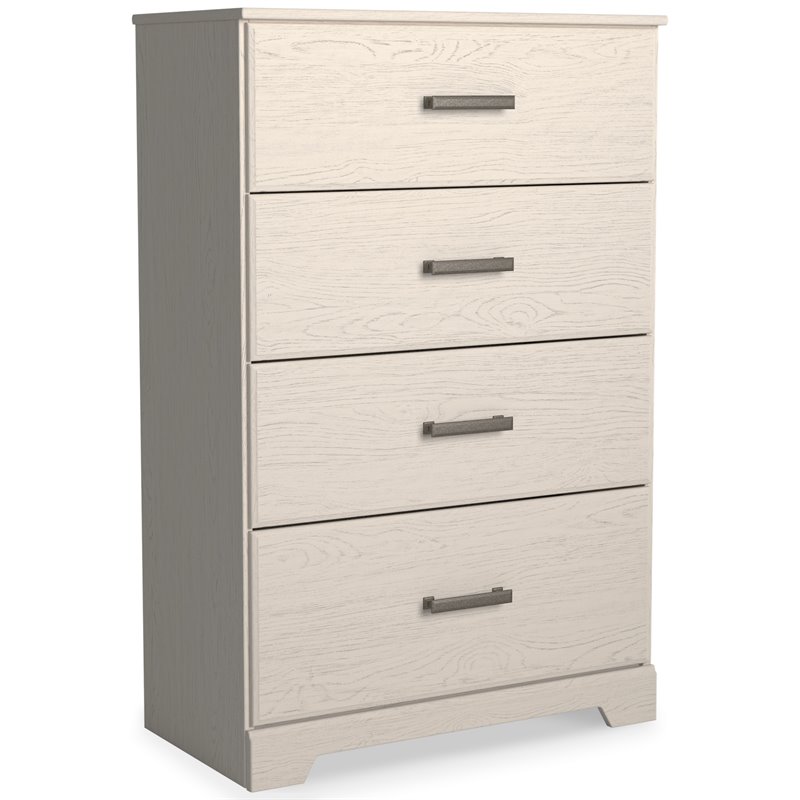 Ashley Furniture Stelsie Four Drawer Engineered Wood Chest in White