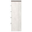 Ashley Furniture Gerridan Four Drawer Engineered Wood Chest in Gray and White