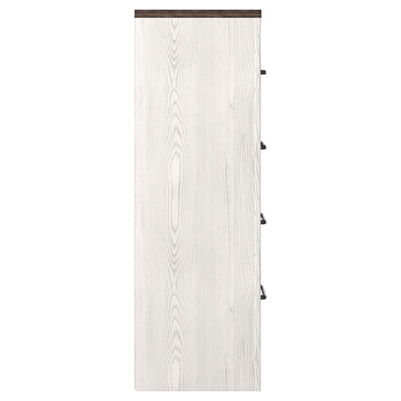 Ashley Furniture Gerridan Four Drawer Engineered Wood Chest in Gray and White