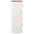 Ashley Furniture Gerridan Four Drawer Engineered Wood Chest in Gray and White