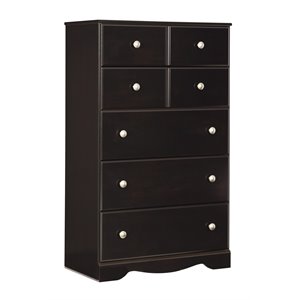 ashley furniture mirlotown almost five drawer engineered wood chest in black