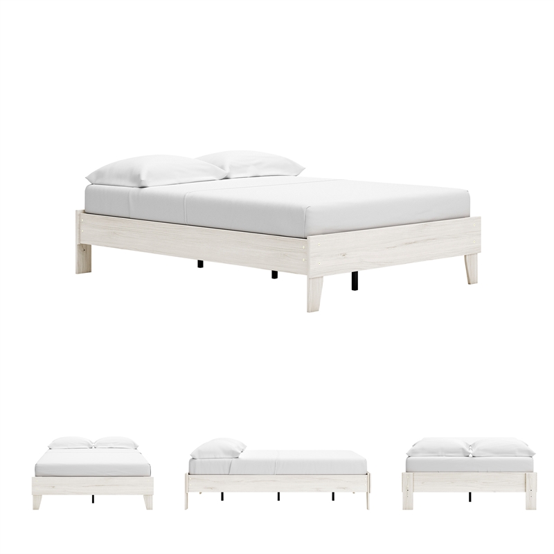 Signature Design by Ashley Socalle Engineered Wood Full Platform Bed in Natural