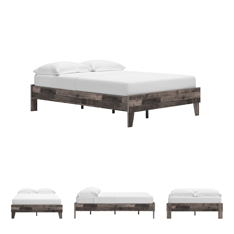 Signature Design by Ashley Neilsville Engineered Wood Full Platform Bed in Gray