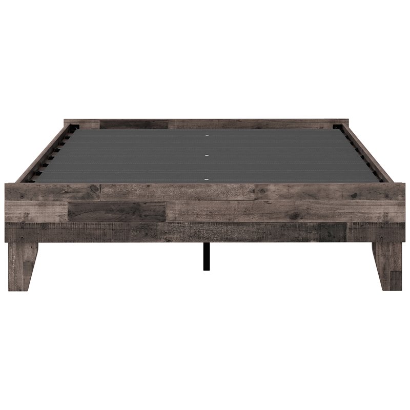 Signature Design by Ashley Neilsville Engineered Wood Full Platform Bed in Gray