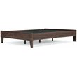 Ashley Furniture Calverson Modern Engineered Wood Full Platform Bed in Brown