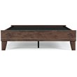 Ashley Furniture Calverson Modern Engineered Wood Full Platform Bed in Brown