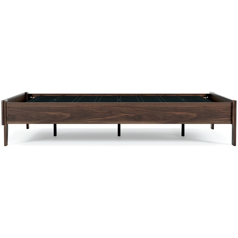 Ashley Furniture Calverson Modern Engineered Wood Full Platform Bed in Brown