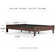 Ashley Furniture Calverson Modern Engineered Wood Full Platform Bed in Brown