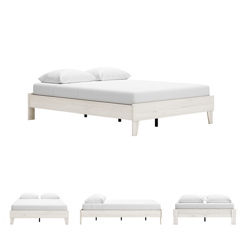 Signature Design by Ashley Socalle Engineered Wood Queen Platform Bed in Natural