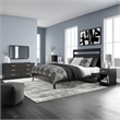 Ashley Furniture Finch Contemporary Engineered Wood Queen Platform Bed in Black
