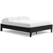 Ashley Furniture Finch Contemporary Engineered Wood Queen Platform Bed in Black
