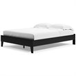 Ashley Furniture Finch Contemporary Engineered Wood Queen Platform Bed in Black