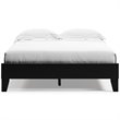 Ashley Furniture Finch Contemporary Engineered Wood Queen Platform Bed in Black
