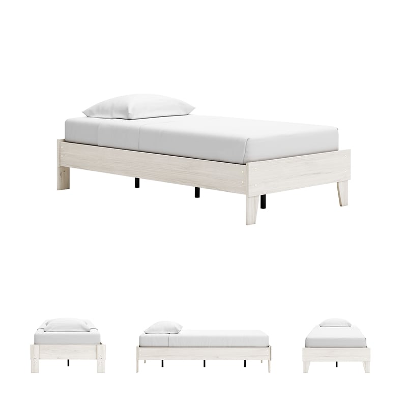 Signature Design by Ashley Socalle Engineered Wood Twin Platform Bed in Natural