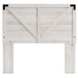 Ashley Furniture Shawburn Wood Full Crossbuck Panel Headboard in Whitewash