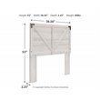 Ashley Furniture Shawburn Wood Full Crossbuck Panel Headboard in Whitewash