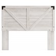 Ashley Furniture Shawburn Wood Queen Crossbuck Panel Headboard in Whitewash
