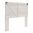 Ashley Furniture Shawburn Wood Queen Crossbuck Panel Headboard in Whitewash