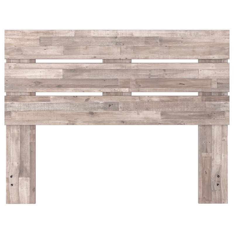 Ashley Furniture Neilsville Engineered Wood Queen Panel Headboard in Whitewash