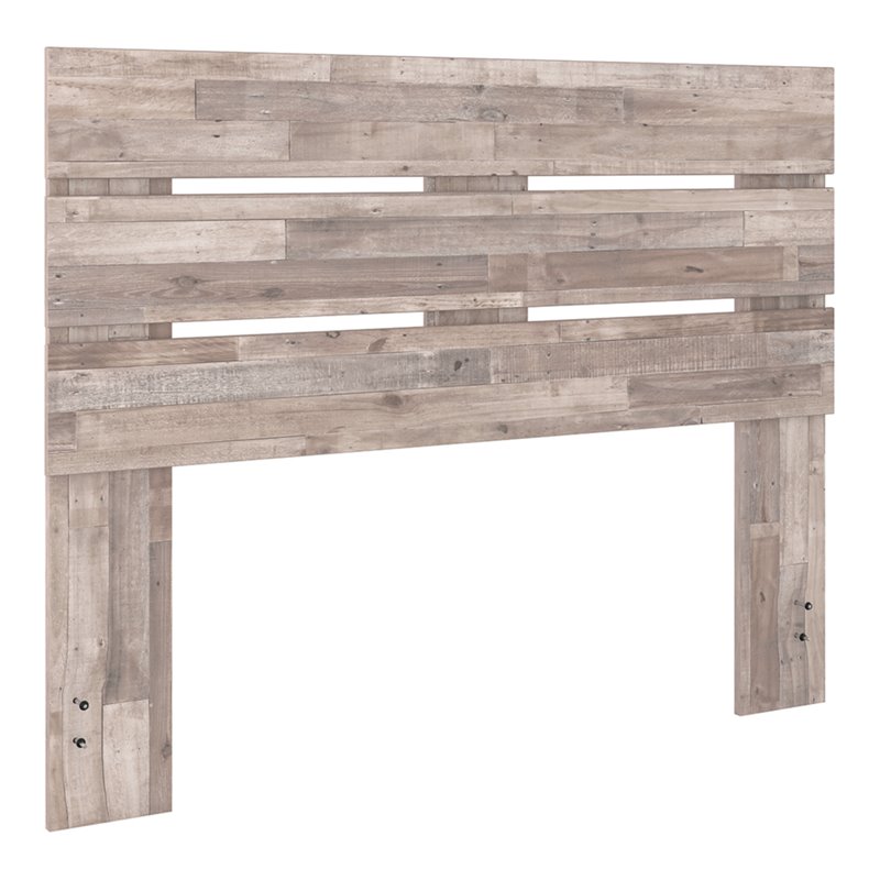 Ashley Furniture Neilsville Engineered Wood Queen Panel Headboard in Whitewash