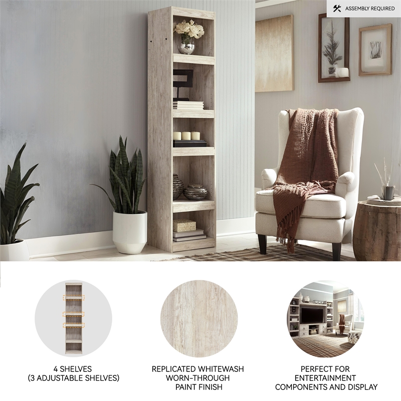 Signature Design by Ashley Willowton Coastal Engineered Wood Pier in Whitewash