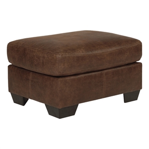 ashley furniture bladen faux leather upholstered ottoman in brown finish