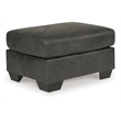 Ashley Furniture Bladen Faux Leather Upholstered Ottoman in Gray & Black
