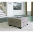 Ashley Furniture Creswell Fabric Ottoman with Storage in Gray & Black