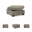 Ashley Furniture Creswell Fabric Ottoman with Storage in Gray & Black