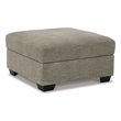 Ashley Furniture Creswell Fabric Ottoman with Storage in Gray & Black