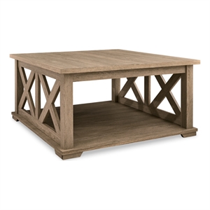 ashley furniture elmferd wood square cocktail table in natural