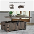 Ashley Furniture Hollum Wood Lift Top Cocktail Table in Brown & Black