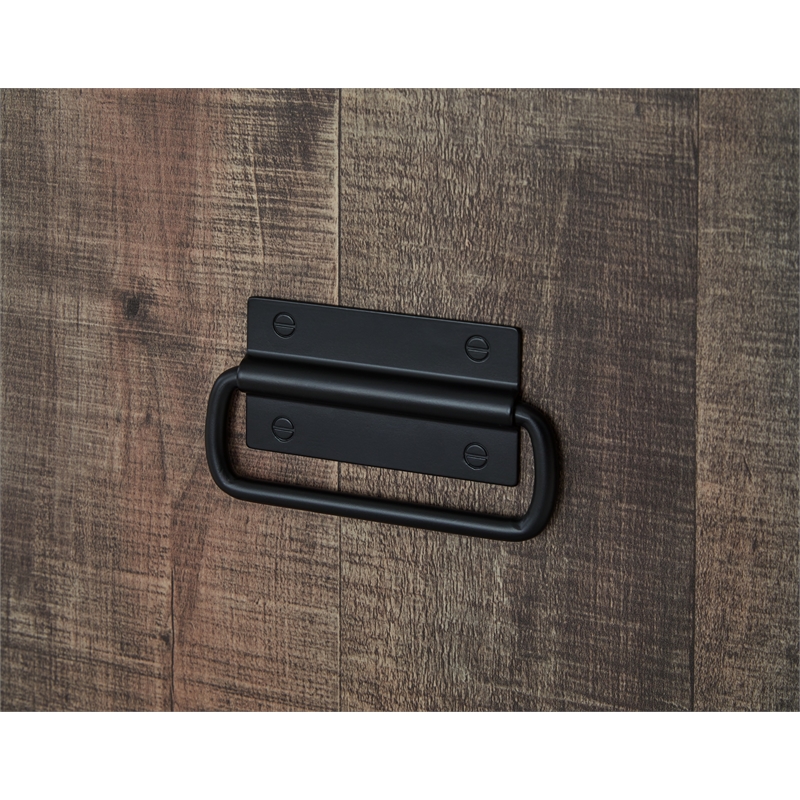 Ashley Furniture Hollum Wood Lift Top Cocktail Table in Brown & Black