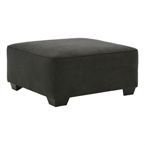 ashley furniture lucina fabric oversized accent ottoman in gray & black