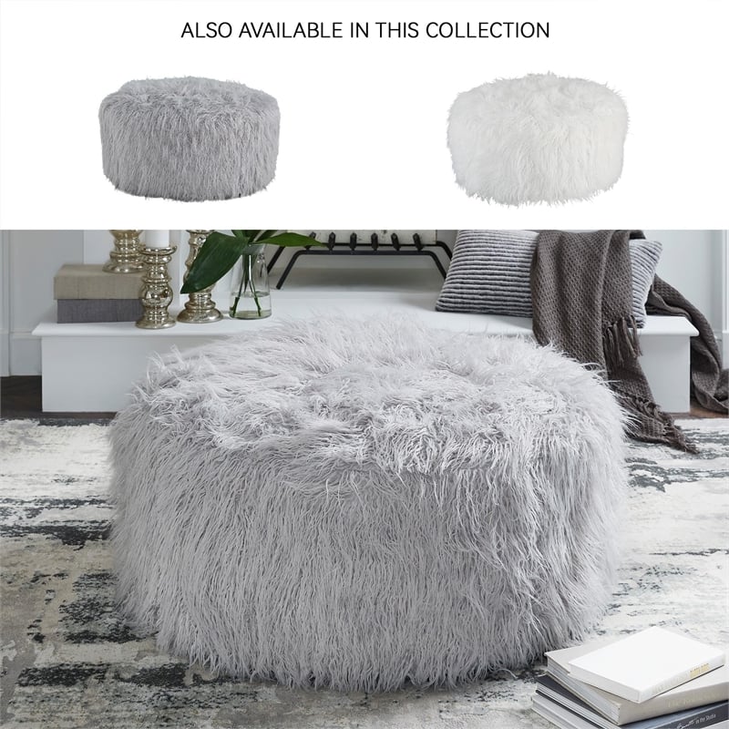 Ashley Furniture Galice Fabric Oversized Accent Ottoman in Gray