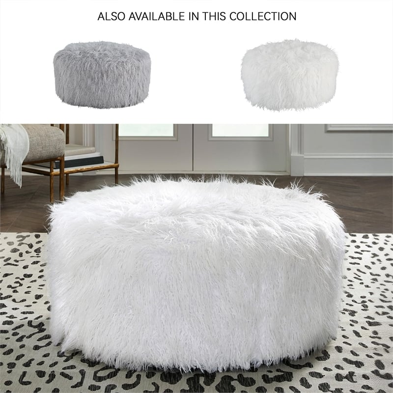 Ashley Furniture Galice Fabric Oversized Accent Ottoman in White