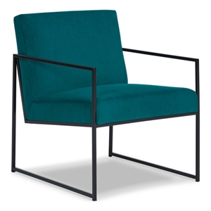ashley furniture aniak metal accent chair in blue & black finish