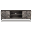 Ashley Furniture Treybrook Wood Accent Cabinet in Distressed Gray & Black