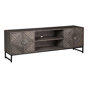 ashley furniture treybrook wood accent cabinet in distressed gray & black