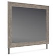 Signature Design by Ashley Bayzor Engineered Wood Bedroom Mirror in Warm Gray