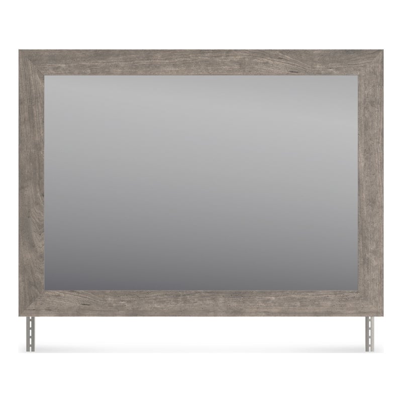 Signature Design by Ashley Bayzor Engineered Wood Bedroom Mirror in Warm Gray