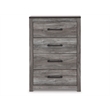 Ashley Furniture Bronyan 4-Drawer Wood Chest in Rustic Charcoal