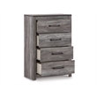 Ashley Furniture Bronyan 4-Drawer Wood Chest in Rustic Charcoal