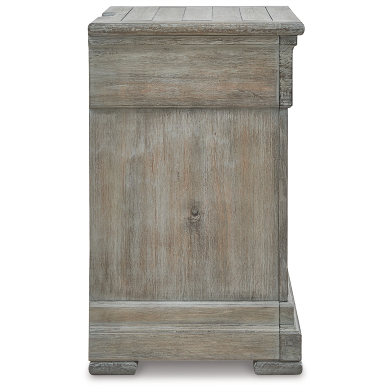 Ashley Furniture Moreshire 1-Drawer Wood Nightstand in Gray & Black