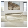 Ashley Furniture Bolanburg Wood Ding Room Bench in Antiqued White & Beige