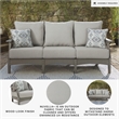 Signature Design by Ashley Visola Outdoor Fabric Sofa with Cushion in Gray