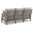 Signature Design by Ashley Visola Outdoor Fabric Sofa with Cushion in Gray